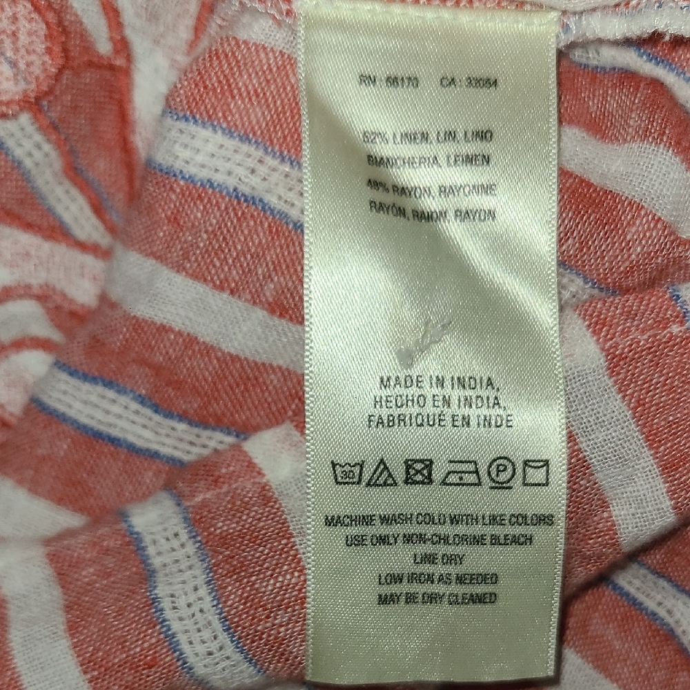 Anthropologie Red and White Embroidered Blouse - Picture 9 of 9
